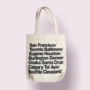 NWOT American Apparel Cities Tote Cream